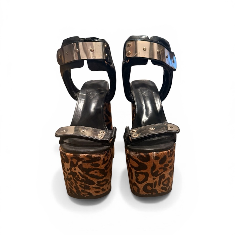 UNIF Goner Leopard Print Platform Heels Size 8 - Picture 5 of 12